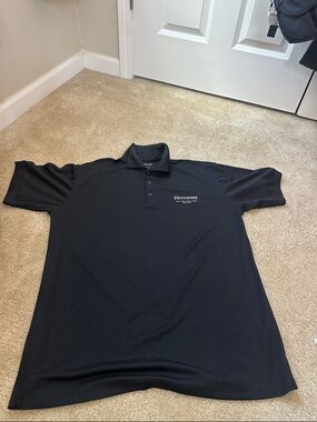 Henne Black Polo with Chest Logo
